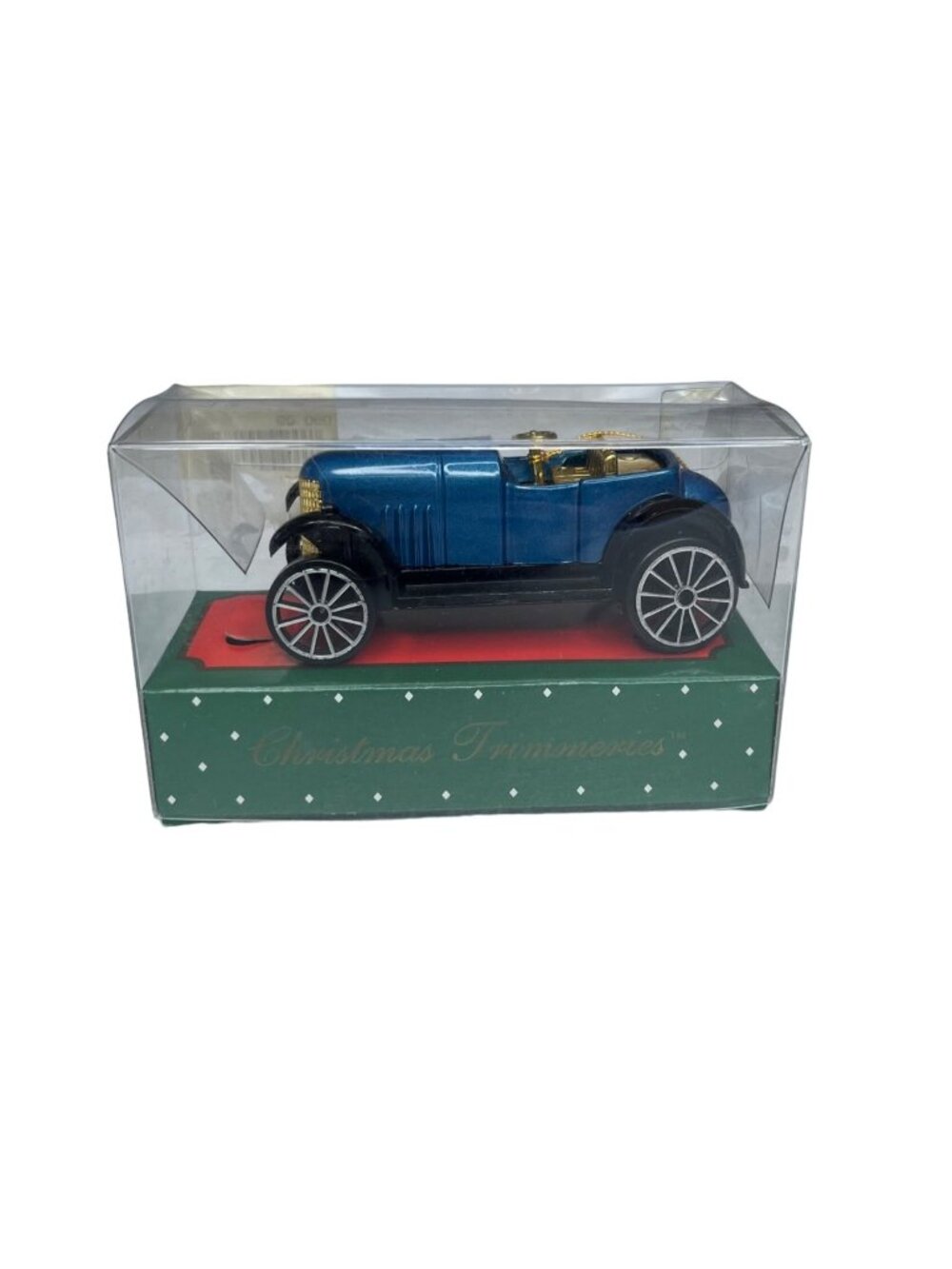 Bradford Novelty Christmas Trimmings Car Ornament Die Cast Blue Classic Car